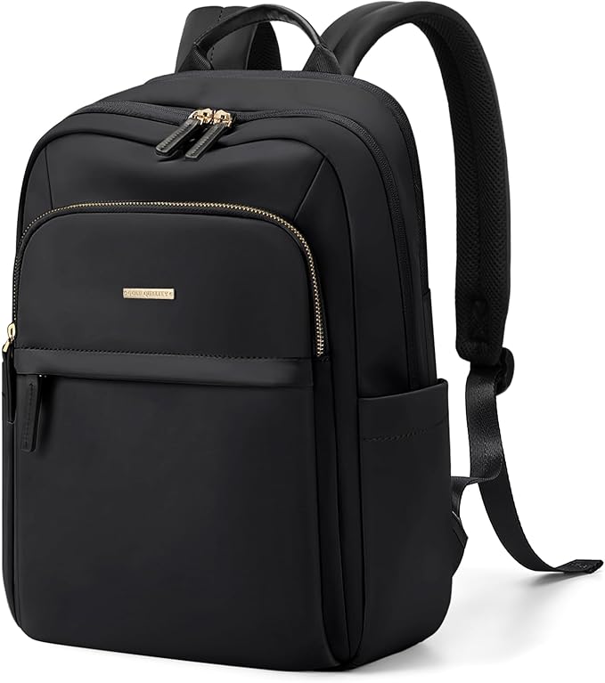 Hiking Travel Backpack for Women Casual Business Weekender Multilayer Laptop Bag,16 Inch,Black