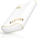 4-Layer Queen, Contour Pillow, Side and Back Sleepers, Orthopedic, Neck Support Pillow, for Neck Pain, CertiPUR-US