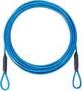 3.3mm (1/8 Inch) Outdoor Travel Stainless Steel Security Cable-10ft Luggage Lock Safety Wire Flexible Steel Wire Rope with Double Loop Safety for Luggage, Bike, Lock(Blue, 10ft-(1Pack)
