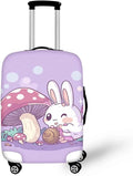 Cute Bunny Rabbit Luggage Covers Fit 30-32 Inch Universal Thickness Suitcase Covers for Luggage Mushroom Suitcase Cover Scratch Resistan Zip Travel Luggage Cover Elastic Baggage Case