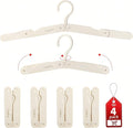 Foldable Travel Hangers, 4 Pack Space-Saving ABS for Cruise RV Travel Essentials