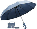 TradMall Travel Umbrella, 280T Fabric Windproof Automatic Portable Compact Folding Umbrellas for Rain with Reflective Stripe for Women and Men