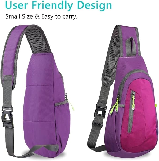 TITECOUGO Small Sling Bag, Lightweight Crossbody Backpack for Men Women, Shoulder Bag for Sports and Outdoor
