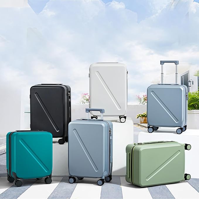 MILADA Luggage Sets With Spinner Wheels, Hard Shell Suitcases TSA Approved Travel Luggage, 3 Piece Luggage Set 20 Inch Carry On Luggage Medium Suitcase 28 Inch Large Suitcases,Caribbean Blue