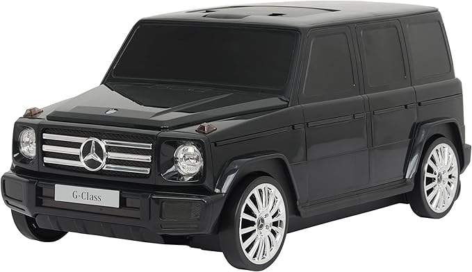 Best Ride On Cars Mercedes G-Class Suitcase Ride On Push Car, Carry-On Luggage for Travel, Realistic Car Look, Inbuilt Storage Space, Compact Size, For Kids Aged 2-6 Years, Large, Black