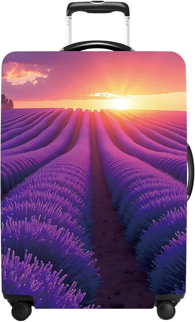 Luggage Cover Washable Suitcase Protector Anti-Scratch,Stretchable Fit for 20-34Inch Luggage Durable Travel Bag Cover with Zipper Closure (Lavender, XL(fits 32-34Inch suitcase))
