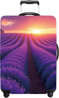 Luggage Cover Washable Suitcase Protector Anti-Scratch,Stretchable Fit for 20-34Inch Luggage Durable Travel Bag Cover with Zipper Closure (Lavender, M(fits 24-26Inch suitcase))