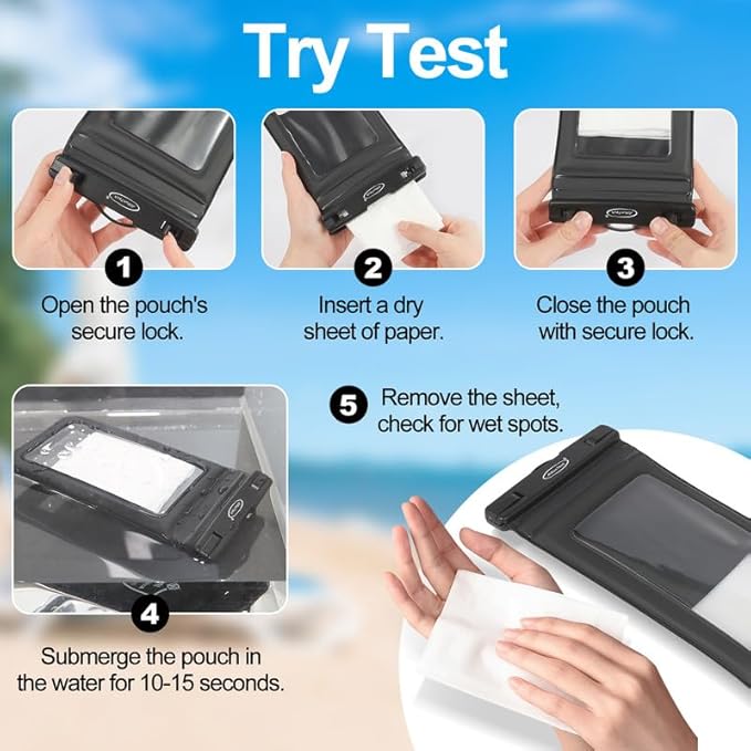 AiRunTech Large Waterproof Phone Pouch, River Lake Essential Accessories Protector iPhone Passport Money,Kayaking Boating Canoe Paddle Board Must Haves