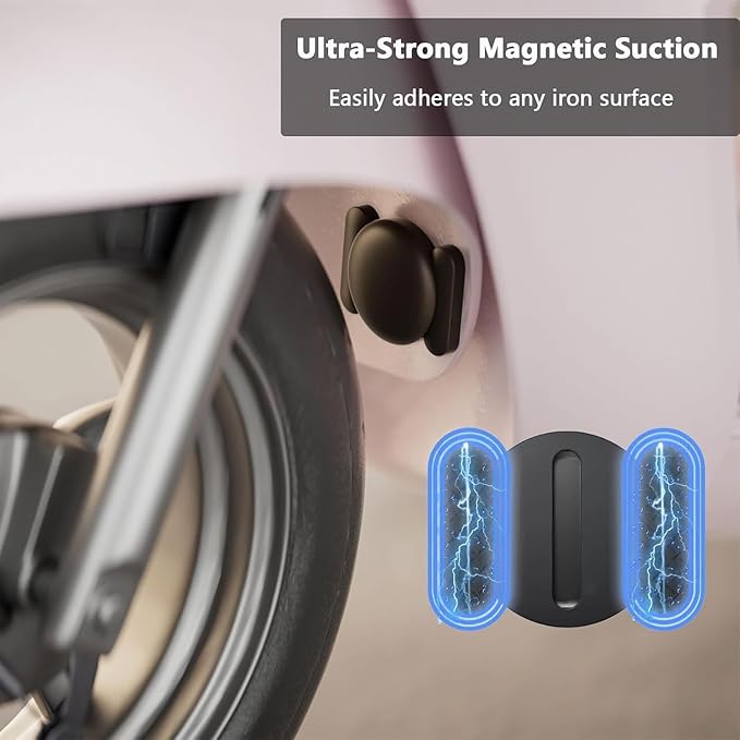 No Subscription Vehicle GPS Tracker,Portable Car GPS Tracker Work with Apple Find My（iOS Only,Mini Magnetic GPS Device Full Coverage Pinpoint Vehicle Location Elderly Children Pets (Black,2PCS)