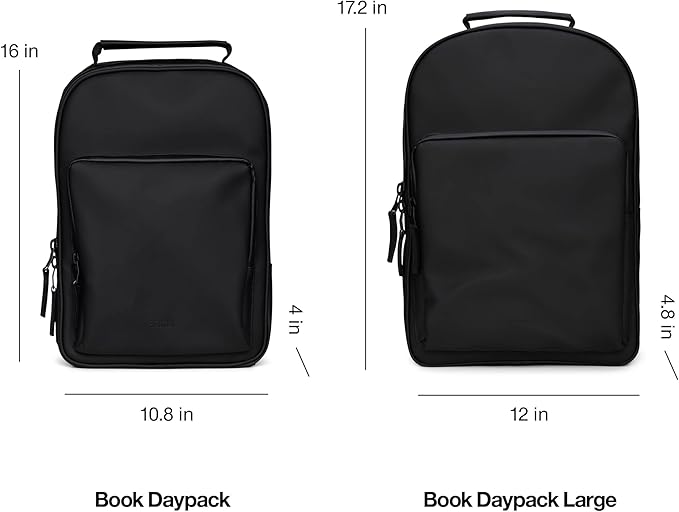 RAINS Large Book Daypack, Backpack, Laptop Bag, Waterproof, 2 Year Warranty, Green