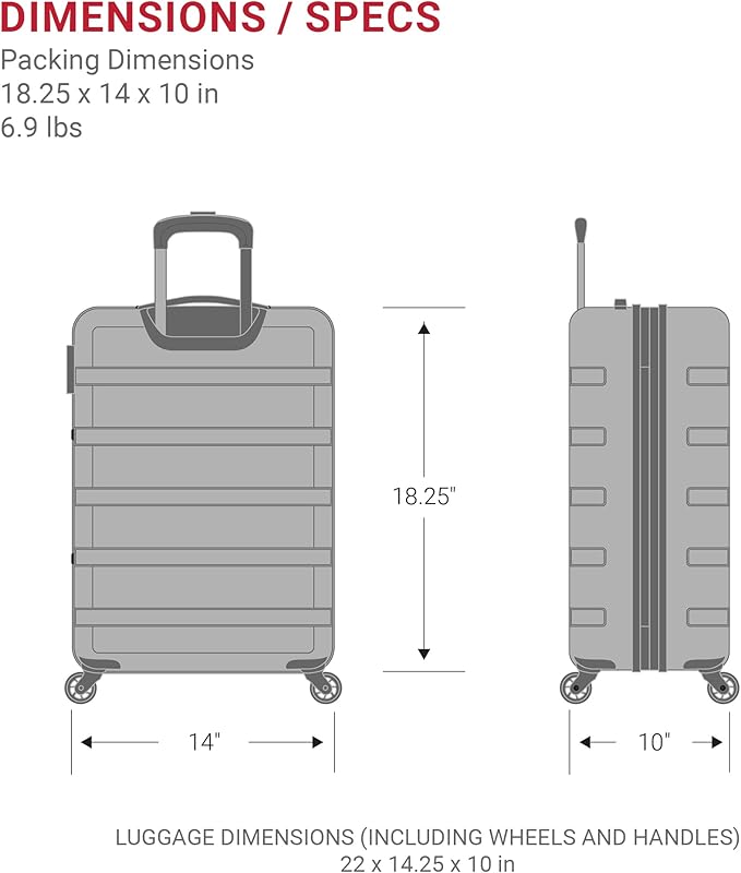 SwissGear 7366 Hardside Expandable Luggage with Spinner Wheels, Cobalt, Carry-On 19-Inch