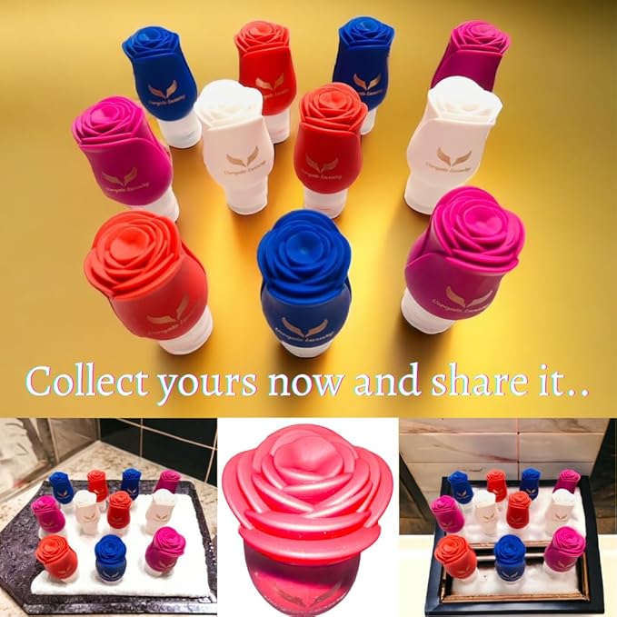 Vorgato Luxury- Silicone Travel Bottles for Toiletries - 3oz Silicone - TSA Approved - Refillable Travel Bottles 4pcs (White)