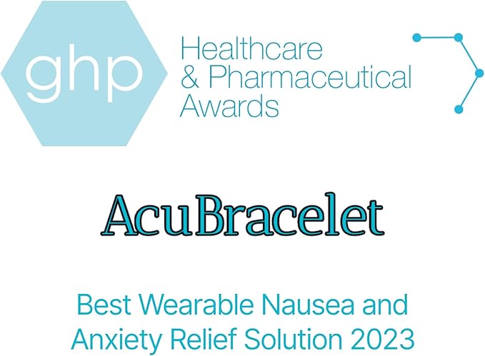 AcuBalance Motion Sickness Bracelets – Comfortable Waterproof Acupressure Band for Natural Nausea Relief, Ideal for Travel (Pair), Pink (Large 8)