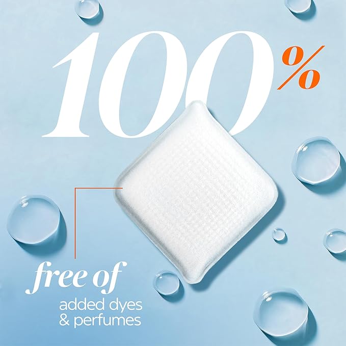 Tide Evo Free & Gentle Laundry Detergent Tiles, Fragrance-Free, 40 Medium Sized Loads, 40 ct, Easy to Use, Safe for All Machines and Water Conditions