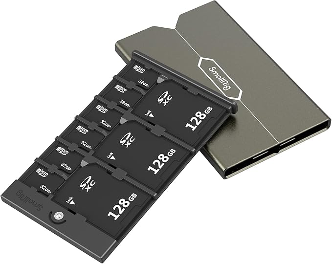 SMALLRIG Memory Card Case Holder Anti-Shock Anti-Fall and Scratch Suitable for SD/Micro SD/SIM Cards for Photography Enthusiasts - 2832B