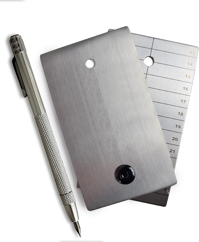 ColdTi - Titanium Bitcoin Seed Plates for Ultra-Secure Ethereum and Crypto Seed Phrase Storage (2 Plates w / 1 Scribe & Anti-Tamper Seals) - Premium Seed Phrase Metal.