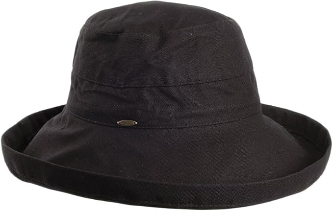 Scala Women's Cotton Hat with Inner Drawstring and Upf 50+ Rating