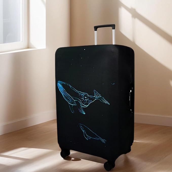 WUJIAONIAO Travel Luggage Cover Spandex Suitcase Protector Washable Baggage Covers (XL (for 29-32 inch luggage, dolphin)