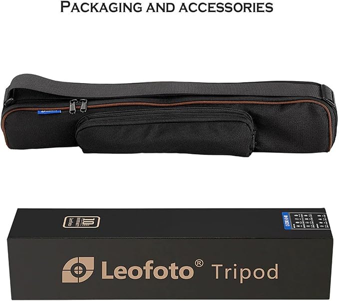 Leofoto 58" Lightweight Carbon Fiber Travel Tripod, Professional Compact Tripod for Camera DSLR Video, Max Load 55Lbs/25KG (LS-364CX)