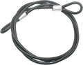 7FT 4mm Stainless Steel Outdoor Travel Security Cable Lock,Braided Steel Coated Safety Cable Luggage Lock,Safety Cable Wire Rope Double Loop Lightweight