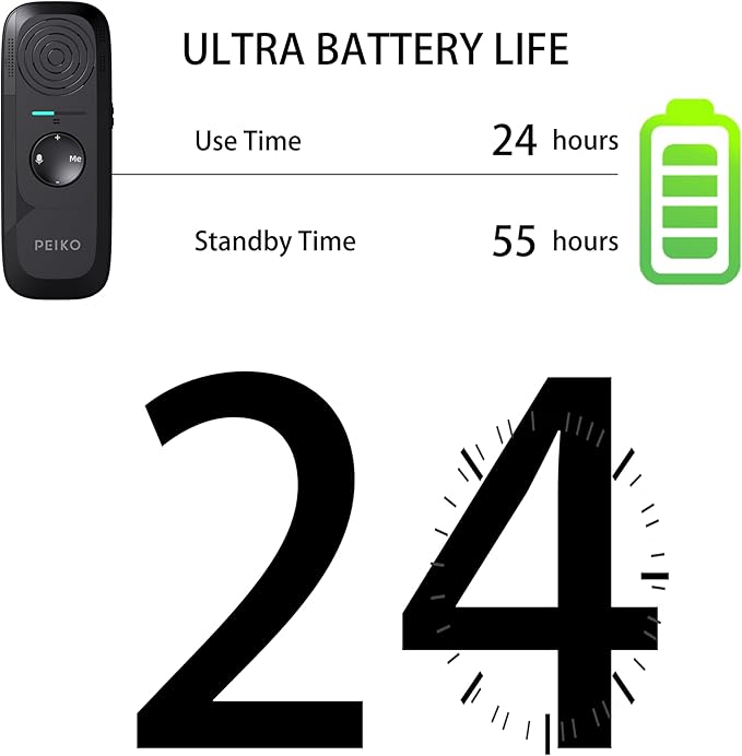 Peiko 136 Language Translation Device, Two-Way Real-time AI Voice Instant Online Translator, Mini Tech Gadget, Offline Translation, Learning Travel and Business Communication