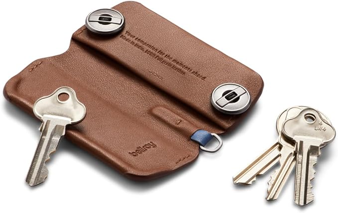 Bellroy Key Cover Plus – Third Edition (Leather Key Holder, Holds 4 – 8 Keys) - Hazelnut