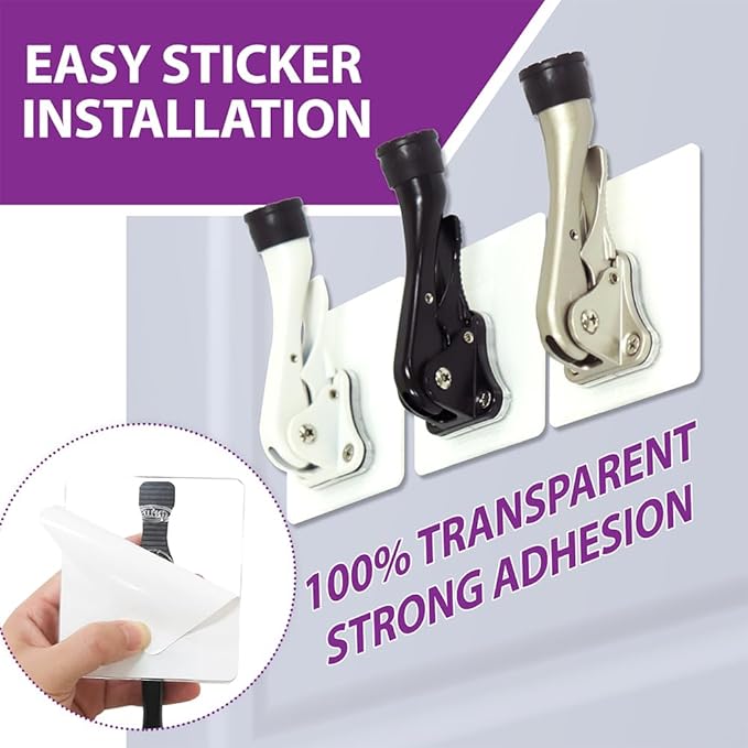 Door Stopper with Adhesive Bracket Stickers, No Drilling or Tools Needed, Available for All Doors, Door Holder, Heavy Door Stop, KickDown Door Stoppers, Bottom of Door by HASHI (White/Bracket 2pack)