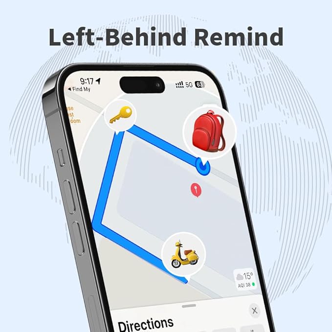 Smart Tag Tracker Works with Apple Find My, IP65 Waterproof and Replaceable Battery, Bluetooth Tracker Item Locator for Key Pet Wallet Backpack Luggage, 1 Pack, White (Not for Android or Huawei)