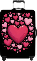 Luggage Cover Washable Suitcase Protector Anti-Scratch,Stretchable Fit for 20-34Inch Luggage Durable Travel Bag Cover with Zipper Closure (Heart, XL(fits 32-34Inch suitcase))