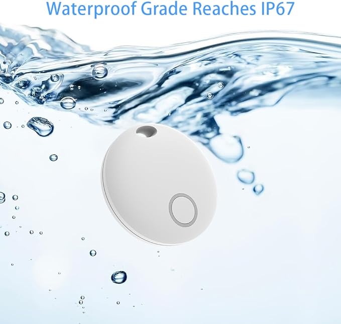 Air Tracker Tags [Apple MFi Certified] (iOS Only), Smart Bluetooth Tracker, Compatible with Apple Find My, Item Locator for Keys, Luggage, Wallet, Suitcase, Bags, IP67 Waterproof