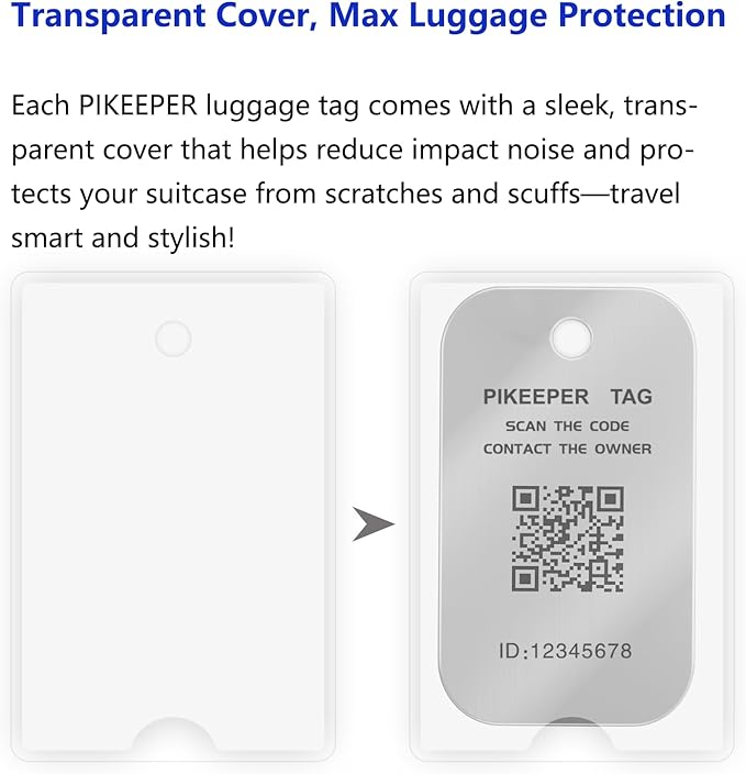 Smart Luggage Tags 2-Pack - QR Code ID Labels with Location Notification When Scanned, Waterproof & Durable, Customizable Cruise Tags for Suitcases, Backpacks & Travel