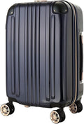 LEGEND WALKER Hardside Expandable Zipper Luggage, 24-inch, Navy, 5122-55-NV