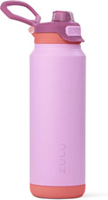 ZULU Powerfill Pro 32oz Stainless Steel Water Bottle with Quick Fill Lid, Triple Walled Vacuum Insulated Metal, Leak Proof Locking Lid, Sip and Chug, Reusable BPA Free, Sherbert