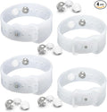 Hion Motion Sickness Bracelets Sea Sickness Wristbands for Motion Sickness/Morning Sickness/Pregnancy Nausea Anti Nausea Bands Acupressure Wristband Motion Sickness Bands（2Pairs Transparent