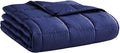 L'AGRATY Weighted Blanket - 48"x72" 15lbs Cooling Breathable Heavy Blanket Microfiber Material with Glass Beads Big Blanket for Adult All-season Summer Fall Winter Soft Thick Comfort Blanket