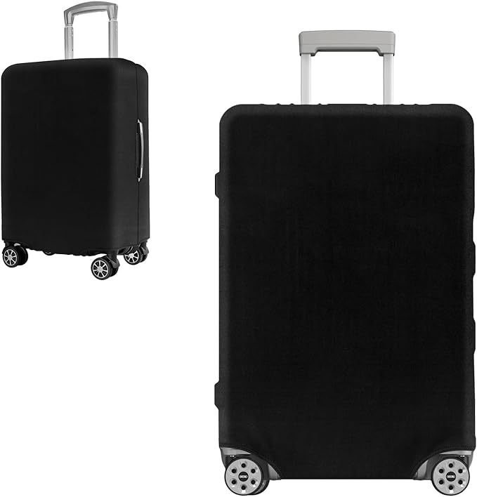 Yotako Luggage Cover,Thicker Luggage Protector Elastic Suitcase Cover Protector, Travel Anti Scratch Fits 18-32 Inch Suitcase Travel Accessories (24", Black)