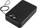 Dalmbox Gun Safe for Pistols Small Handgun Lock Box with Combination Lock Portable Travel Pistol Safe for Car, Home, Travel