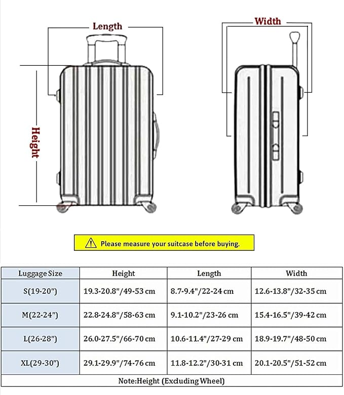 7-Mi 3D Print Design Travel Suitcase Protector Trolley Case Cover 19"-30" Sleeve (XL(Fits to 29"-30" Trolley Case), Giraffe(New Version))