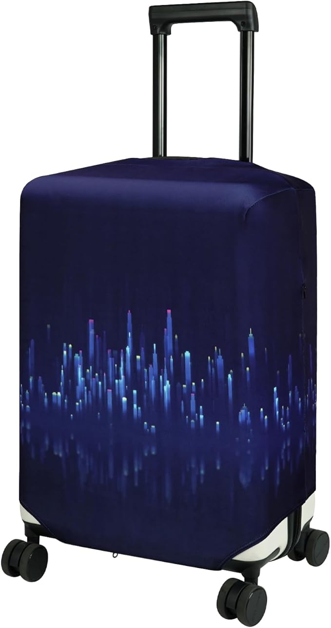 HYPER VENTURE Washable Luggage Cover - Fashion Suitcase Protector Fits 27-30 Inch Luggage (Nightscape, L)