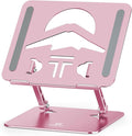 Laptop Stand Adjustable Laptop Holder for Desk, Foldable Laptop Riser Portable Computer Stand Compatible with MacBook, Lenovo, HP and All Laptops up to 15.6 inches Puce Pink