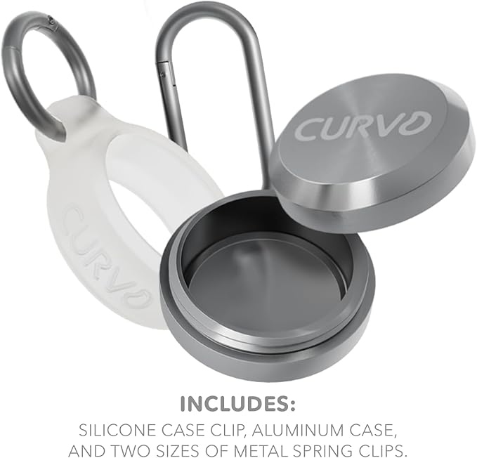 CURVD Premium Carrying Case – Durable Travel Keychain Container, Medicine Pill Organizer & Travel Pill Box, Small Waterproof Holder for Pills, Earplugs, Jewelry, Compatible with Loop, Vibes & Eargasm