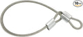 10 Pcs 2mm Wire 24 inch Vinyl Coated Stainless Steel Cable with Loops Short Wire Rope Lanyard Lock Security Chain Link for Outdoor Gates, Clear (2mm x 24inch)
