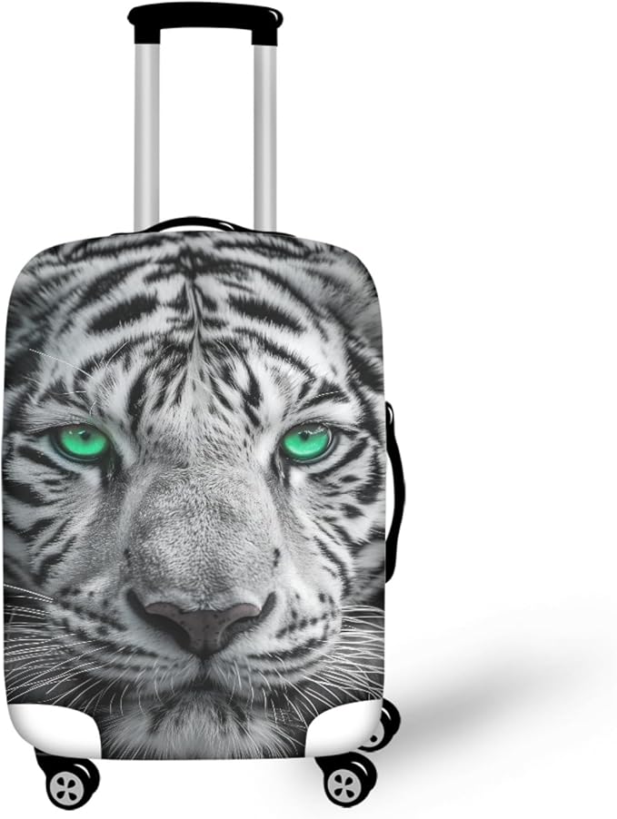 Tiger Animal 3D Printed Travel Luggage Suitcase Cover 30-32 Inch Cover Spandex Suit Case Protector for Carry On Luggage