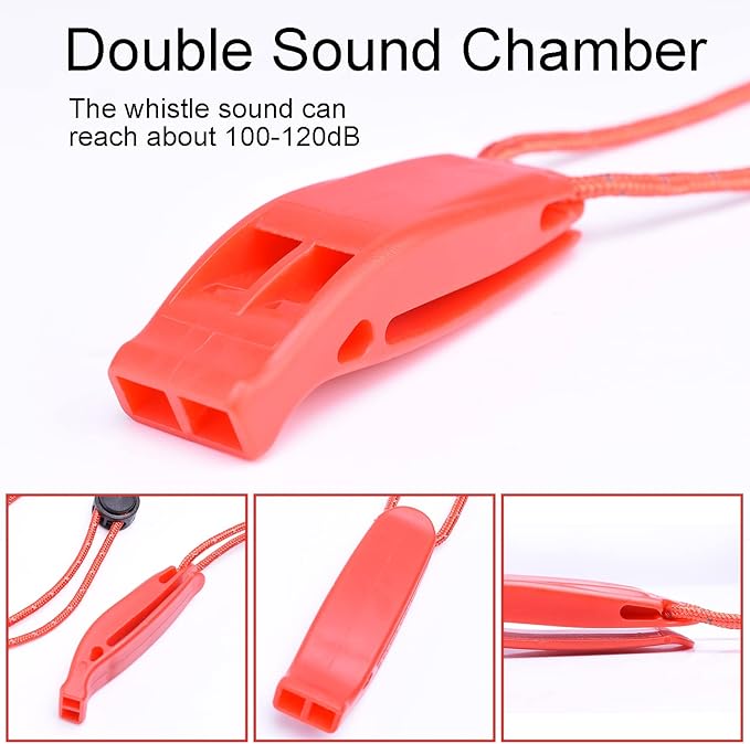 4Pack Emergency Whistles with Adjustable Reflective Lanyard, Shrill Loud Safety Whistle for Outdoor Survival Hiking Camping Hunting Fishing Kayak Life Vest Jacket Boating Rescue Signal (MilitaryGreen)