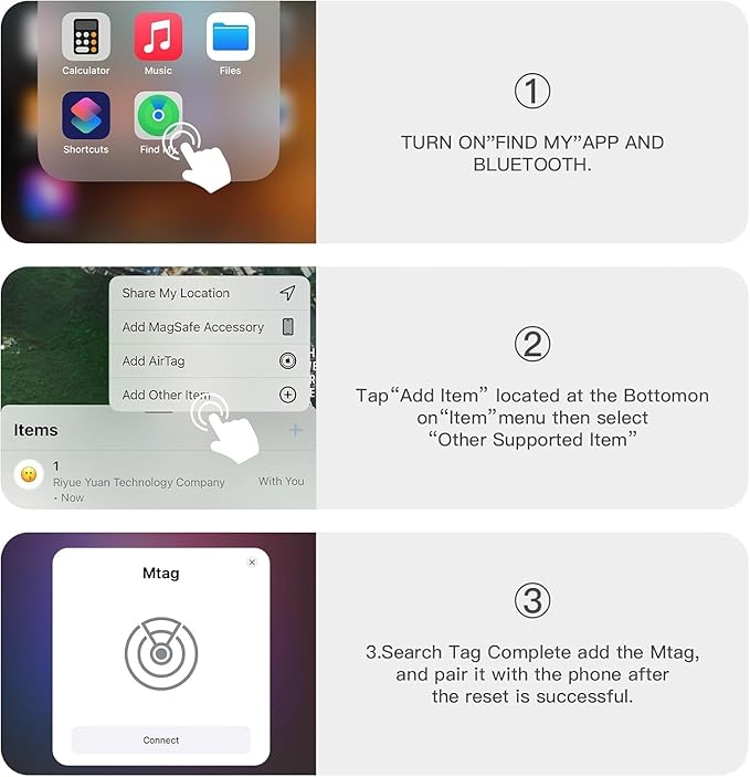 No Subscription Vehicle GPS Tracker,Portable Car GPS Tracker Work with Apple Find My（iOS Only,Mini Magnetic GPS Device Full Coverage Pinpoint Vehicle Location Elderly Children Pets (Black,2PCS)