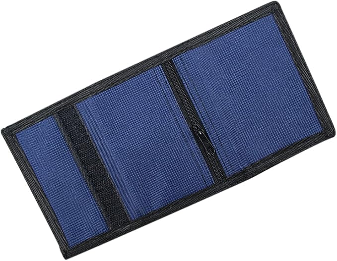 RFID Blocking Canvas Wallet for Men and Women - Trifold Nylon Wallet with Magic Sticker, Teen Wallet for Boys, Wallets for Teens Boys (Navy Blue)