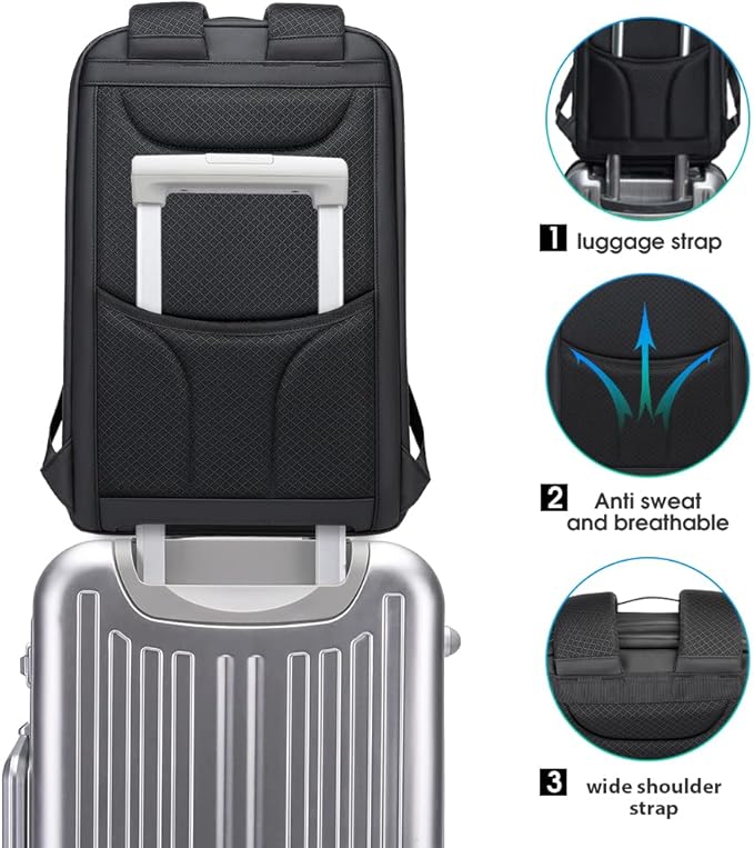 BANGE Anti Theft Backpack,Smart Work Backpack with USB Charging Port, Business Laptop Fit for 15.6 INCH Laptop…