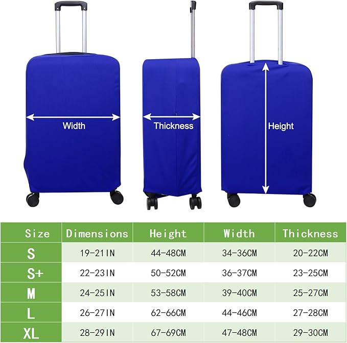 PATIKIL Luggage Cover, Suitcases Covers Elastic Carry on Cover Protector Washable Scratch-Resistant Fits 28-29 Inch Luggage for Travel Business Trips, Blue