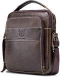 KPYWZER Genuine Leather Shoulder Bag Small Men Messenger Pack Handbag Sling Crossbody Bag Man Purse for Business
