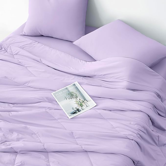 Dream Valley® Outlast® Deepsleep Cooling Comforter, Throw Size, NASA-Grade Space Technology Cooling Blanket for Hot Sleepers Night Sweats, Q-Max > 0.45 Aerocool™ Breathable, Lavender Fog, 60"x80"